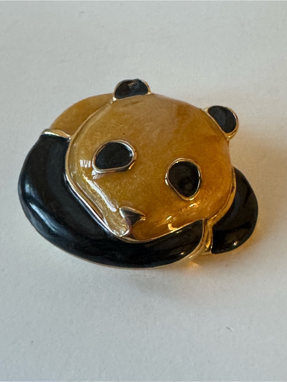 Estee Lauder Vintage Panda Bear Solid Perfume Figural Compact 1990s